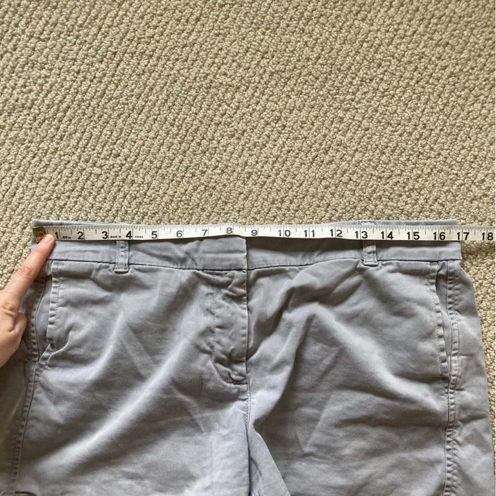 J. Crew Women’s Chino Shorts Stone Grey Bottoms Size 10 Preppy EUC